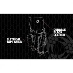 5 Pocket Leather Tool Pouch with Electrical Tape Chain by Southwire -Deals Freeman Store black southwire tool belts 58283140 4f 1000