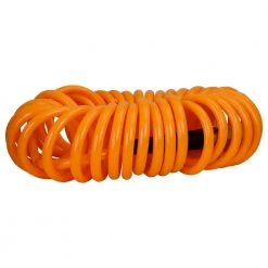 1/4 in. x 25 ft. Polyurethane Recoil Air Hose with Bend Restrictors and Brass Fittings by Freeman
