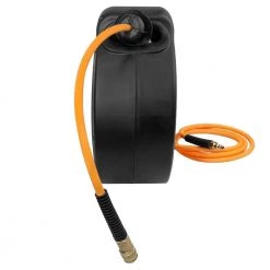 65 ft. Compact Retractable Air Hose Reel with 1/4 in. Hybrid Air Hose and 180 degree Swivel Wall Mount by Freeman -Deals Freeman Store freeman air hoses p1465chr 4f 1000