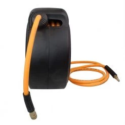 65 ft. Compact Retractable Air Hose Reel with 3/8 in. Hybrid Air Hose and 180-degree Swivel Wall Mount by Freeman -Deals Freeman Store freeman air hoses p3865chr 4f 1000