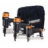 Pneumatic 18-Gauge and 22-Gauge Corded 3-Piece Brad Nailer, Stapler and Upholstery Kit with Fasteners and Bag by Freeman