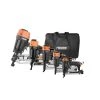 Pneumatic Framing and Finishing Nailers and Staplers Combo Kit with Canvas Bag and Fasteners (5-Piece) by Freeman