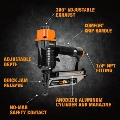 Pneumatic 16-Gauge 2-1/2 in. Straight Finish Nailer by Freeman -Deals Freeman Store freeman finishing nailers pfn64 4f 1000
