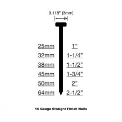 Pneumatic 16-Gauge 2-1/2 in. Straight Finish Nailer by Freeman -Deals Freeman Store freeman finishing nailers pfn64 c3 1000