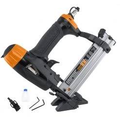Pneumatic 4-in-1 18-Gauge 1-5/8 in. Mini Flooring Nailer / Stapler by Freeman -Deals Freeman Store freeman floor nailers pfbc940 44 1000