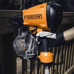 2nd Generation Pneumatic 15-Degree 3 in. Coil Framing Nailer by Freeman -Deals Freeman Store freeman framing nailers g2cn75 fa 1000