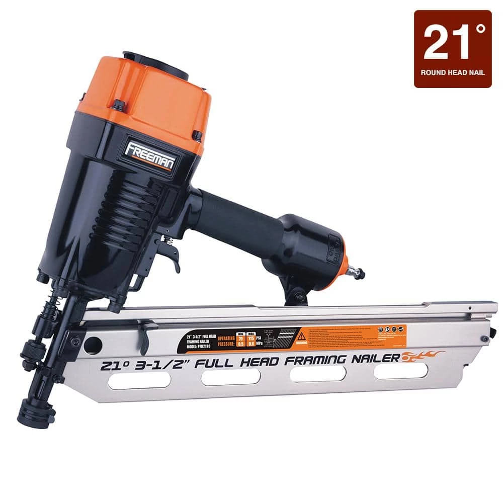 Complete Pneumatic Framing and Finishing Nailer and Stapler Kit with Bags and Fasteners (9-Piece) by Freeman 3 Complete Pneumatic Framing and Finishing Nailer and Stapler Kit with Bags and Fasteners (9-Piece) by Freeman - Image 3