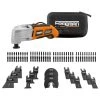 Oscillating Multi-Function Power Tool with Bag and (55-Piece) Impact Driver Bits and Oscillating Blades Kit with Case by Freeman