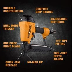 2nd Generation Pneumatic 16-Gauge 2 in. Medium Crown Construction Stapler by Freeman 13 2nd Generation Pneumatic 16-Gauge 2 in. Medium Crown Construction Stapler by Freeman -Deals Freeman Store freeman pneumatic staplers g2ss50 76 1000