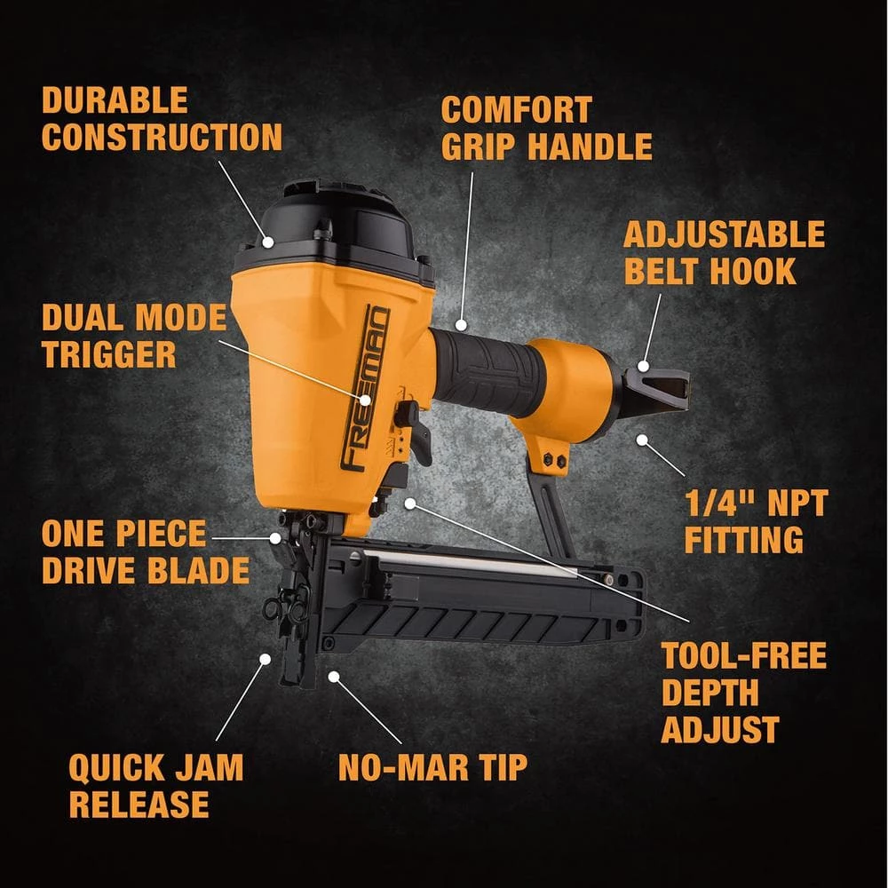2nd Generation Pneumatic 16-Gauge 2 in. Medium Crown Construction Stapler by Freeman 7 2nd Generation Pneumatic 16-Gauge 2 in. Medium Crown Construction Stapler by Freeman - Image 7