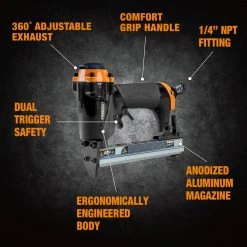 Pneumatic 23-Gauge Light Duty Stapler by Freeman -Deals Freeman Store freeman pneumatic staplers p23lds 76 1000