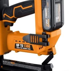 20-Volt Cordless 18-Gauge 1-5/8 in. Narrow Crown Stapler Kit with Staples (200-Count) - 1300 Shots per Charge by Freeman -Deals Freeman Store freeman pneumatic staplers pe20v9040 4f 1000