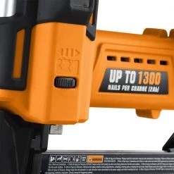 20-Volt Cordless 18-Gauge 1-5/8 in. Narrow Crown Stapler (Tool Only) - 1300 Shots per Charge by Freeman -Deals Freeman Store freeman pneumatic staplers pe20vt9040 1f 1000