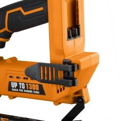 20-Volt Cordless 18-Gauge 1-5/8 in. Narrow Crown Stapler (Tool Only) - 1300 Shots per Charge by Freeman -Deals Freeman Store freeman pneumatic staplers pe20vt9040 4f 1000