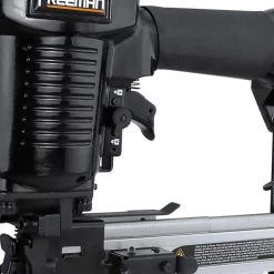 Pneumatic 10.5-Gauge 1-9/16 in. Fencing Stapler with Adjustable Metal Belt Hook and Case by Freeman -Deals Freeman Store freeman pneumatic staplers pfs105 4f 1000