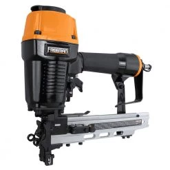 Pneumatic 10.5-Gauge 1-9/16 in. Fencing Stapler with Adjustable Metal Belt Hook and Case by Freeman