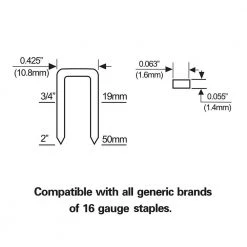 Pneumatic 16-Gauge 2 in. Medium Crown Stapler by Freeman -Deals Freeman Store freeman pneumatic staplers pss50 fa 1000