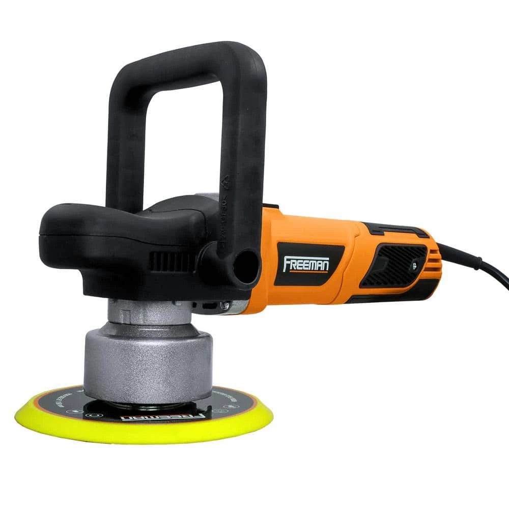 7.5 Amp Corded 6 in. Variable Speed Random Orbit Polisher Kit with Auxiliary Handles, Foam Pads and Canvas Bag by Freeman 4 7.5 Amp Corded 6 in. Variable Speed Random Orbit Polisher Kit with Auxiliary Handles, Foam Pads and Canvas Bag by Freeman - Image 4