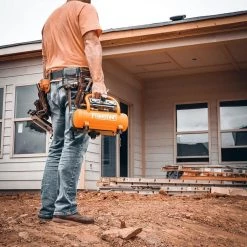 1 Gal. 20-Volt Cordless 1/3 HP Air Compressor Kit with 4 Ah Lithium-Ion Battery and Quick Charger - 700 Shots per Charge by Freeman 24 1 Gal. 20-Volt Cordless 1/3 HP Air Compressor Kit with 4 Ah Lithium-Ion Battery and Quick Charger - 700 Shots per Charge by Freeman -Deals Freeman Store freeman portable air compressors pe20v1gck 44 1000