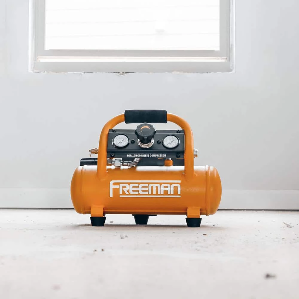 1 Gal. 20-Volt Cordless 1/3 HP Air Compressor Kit with 4 Ah Lithium-Ion Battery and Quick Charger - 700 Shots per Charge by Freeman 12 1 Gal. 20-Volt Cordless 1/3 HP Air Compressor Kit with 4 Ah Lithium-Ion Battery and Quick Charger - 700 Shots per Charge by Freeman - Image 12