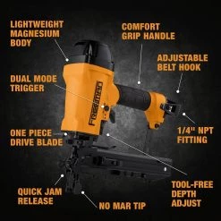 2nd Generation Pneumatic 10.5-Gauge 1-9/16 in. Fencing Stapler by Freeman -Deals Freeman Store freeman specialty nailers g2fs105 76 1000