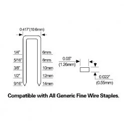 Pneumatic 20-Gauge 9/16 in. Fine Wire Stapler – Compatible with Arrow T50 Staples by Freeman -Deals Freeman Store freeman specialty nailers pfws 76 1000