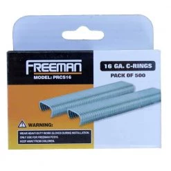 11/16 in. 16-Gauge Glue Collated C-Ring Staples (500-Count) by Freeman