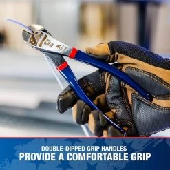 8 in. Cutting Pliers Angled Head High-Leverage Diagonal with Dip Grip by Southwire -Deals Freeman Store southwire all trades cutting pliers 67038340 44 1000