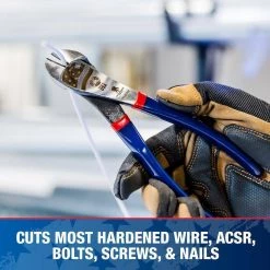 8 in. Cutting Pliers Angled Head High-Leverage Diagonal with Dip Grip by Southwire -Deals Freeman Store southwire all trades cutting pliers 67038340 4f 1000