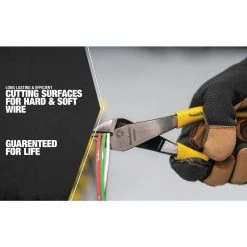 8 in. Angled Head High-Leverage Diagonal Cutting Pliers with Dipped Handles by Southwire -Deals Freeman Store southwire all trades lineman s pliers 58289540 44 1000