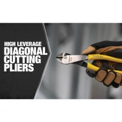 8 in. Angled Head High-Leverage Diagonal Cutting Pliers with Dipped Handles by Southwire -Deals Freeman Store southwire all trades lineman s pliers 58289540 4f 1000