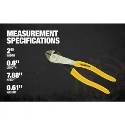 8 in. Angled Head High-Leverage Diagonal Cutting Pliers with Dipped Handles by Southwire -Deals Freeman Store southwire all trades lineman s pliers 58289540 76 1000