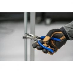 8 in. Heavy-Duty Long-Nose Pliers with Side Cutter, Stripper and Dipped Handles by Southwire -Deals Freeman Store southwire all trades lineman s pliers 58289740 1f 1000