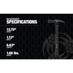 18 oz. Heavy-duty Romex Electrician's Straight-Claw Hammer by Southwire -Deals Freeman Store southwire claw hammers 65116740 76 1000