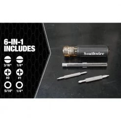 6-In-1 Screwdriver with Precision Bit by Southwire -Deals Freeman Store southwire electrical screwdrivers nut drivers 65028840 1f 1000