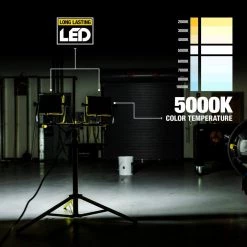 10000 Lumens Dual Head Work Light with Tripod by Southwire -Deals Freeman Store southwire jobsite lighting csw5x2 44 1000