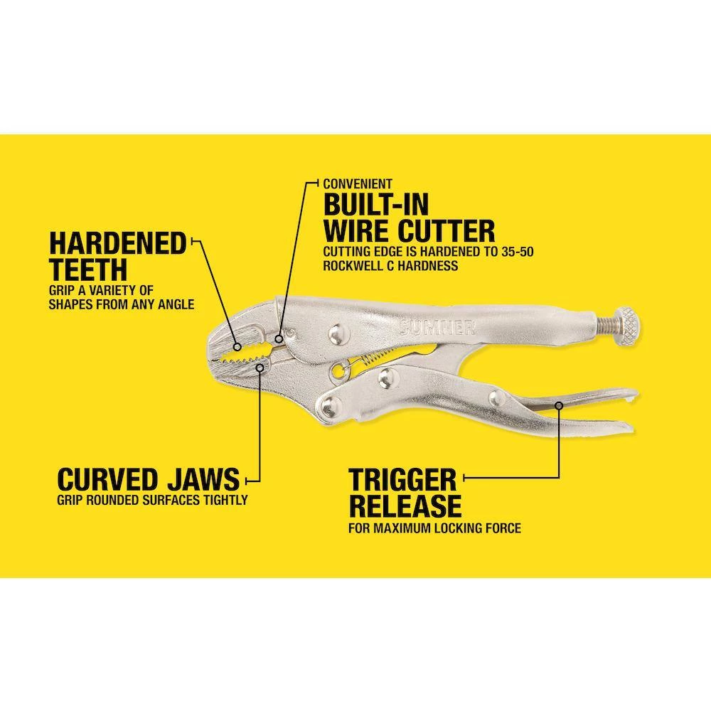 4 in. Curved Locking Pliers with Cutter by Southwire 3 4 in. Curved Locking Pliers with Cutter by Southwire - Image 3