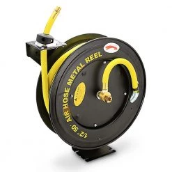 50 ft. x 1/2 in. Rubber Retractable Air Hose Reel Auto Rewind for Automotive Compressors by XtremepowerUS