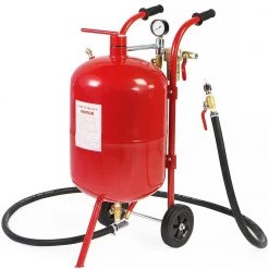10 Gal. Tank Portable Abrasive Sand Blaster Kit with Blast Gun, 10 ft. Hose, and 4 Nozzle Tips by XtremepowerUS