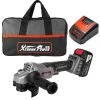 20-Volt Cordless 4-1/2 in. Angle Grinder Brushless Motor Cut-Off 2 Ah Lithium-Ion Battery with Charger and Bag by XtremepowerUS