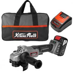 20-Volt Cordless 4-1/2 in. Angle Grinder Brushless Motor Cut-Off 2 Ah Lithium-Ion Battery with Charger and Bag by XtremepowerUS