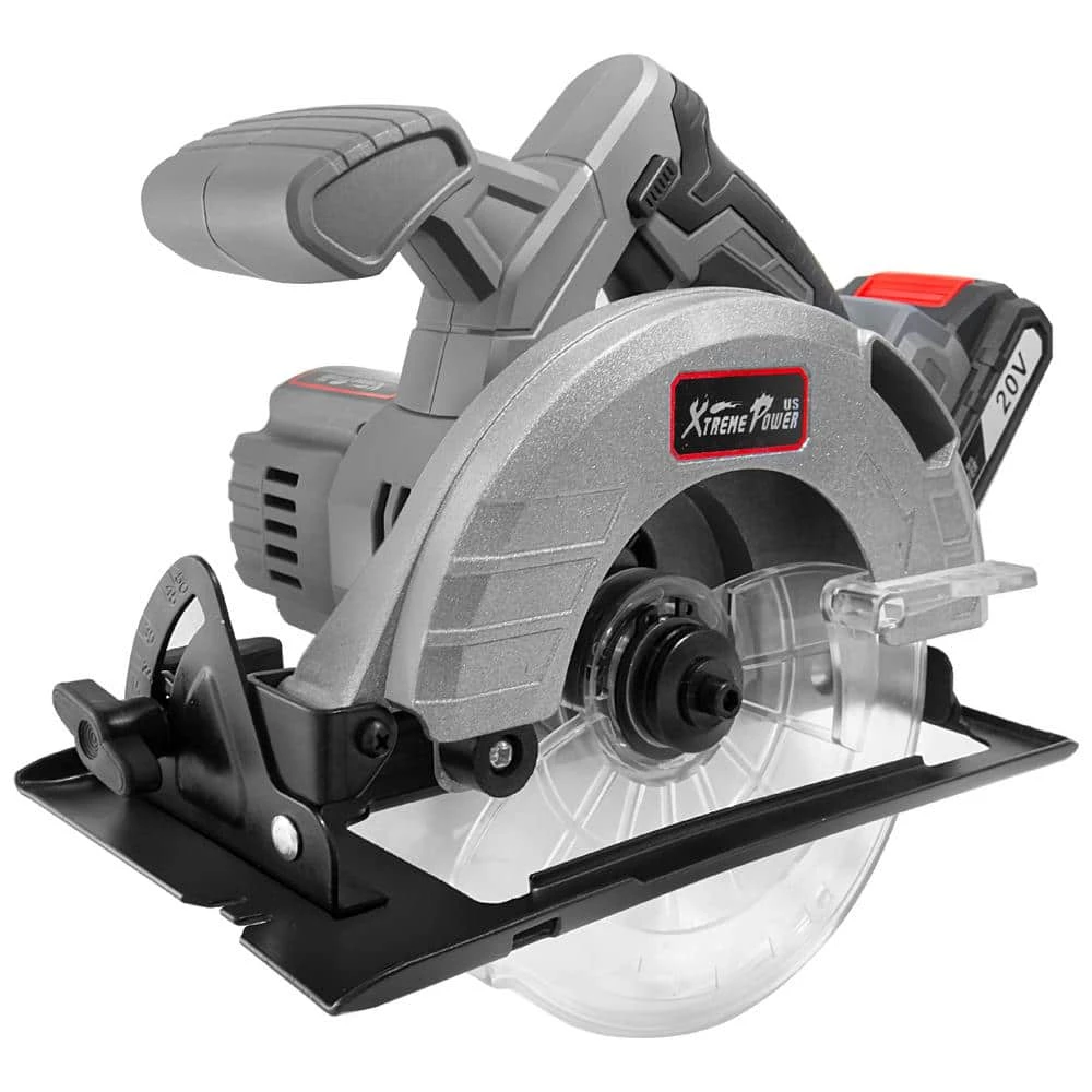 20-Volt Max Cordless Circular Saw Brushless 6.5 in. in 4.0Ah Lithium Charger with Bag by XtremepowerUS 2 20-Volt Max Cordless Circular Saw Brushless 6.5 in. in 4.0Ah Lithium Charger with Bag by XtremepowerUS - Image 2