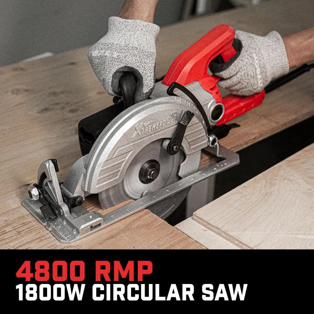 7-1/4 in. 1800-Watt Circular Saw Cut Off Saw Cutter Adjustable Cutting Depth by XtremepowerUS 4 7-1/4 in. 1800-Watt Circular Saw Cut Off Saw Cutter Adjustable Cutting Depth by XtremepowerUS - Image 4