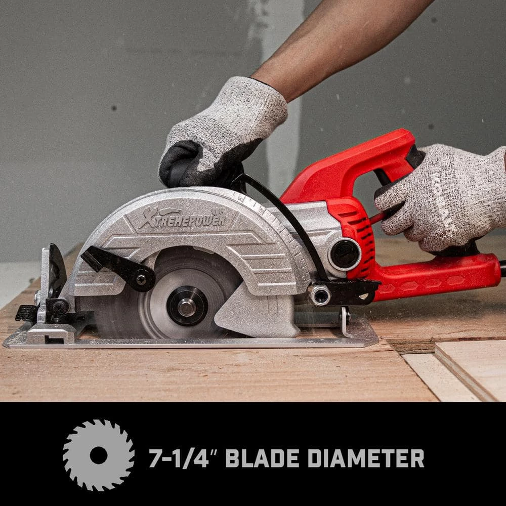 7-1/4 in. 1800-Watt Circular Saw Cut Off Saw Cutter Adjustable Cutting Depth by XtremepowerUS 3 7-1/4 in. 1800-Watt Circular Saw Cut Off Saw Cutter Adjustable Cutting Depth by XtremepowerUS - Image 3