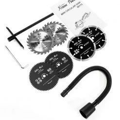 5.88 Amp 4-1/2 in. Corded Worm Drive Circular Saw with 6 Saw Blades and Beam Guide 3500 RPM by XtremepowerUS -Deals Freeman Store xtremepowerus circular saws 50115 h2 76 1000