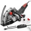 14 in. 15 Amp Corded Industrial Cutter Wet/Dry Circular Saw with Guide Roller and Depth Adjustment by XtremepowerUS