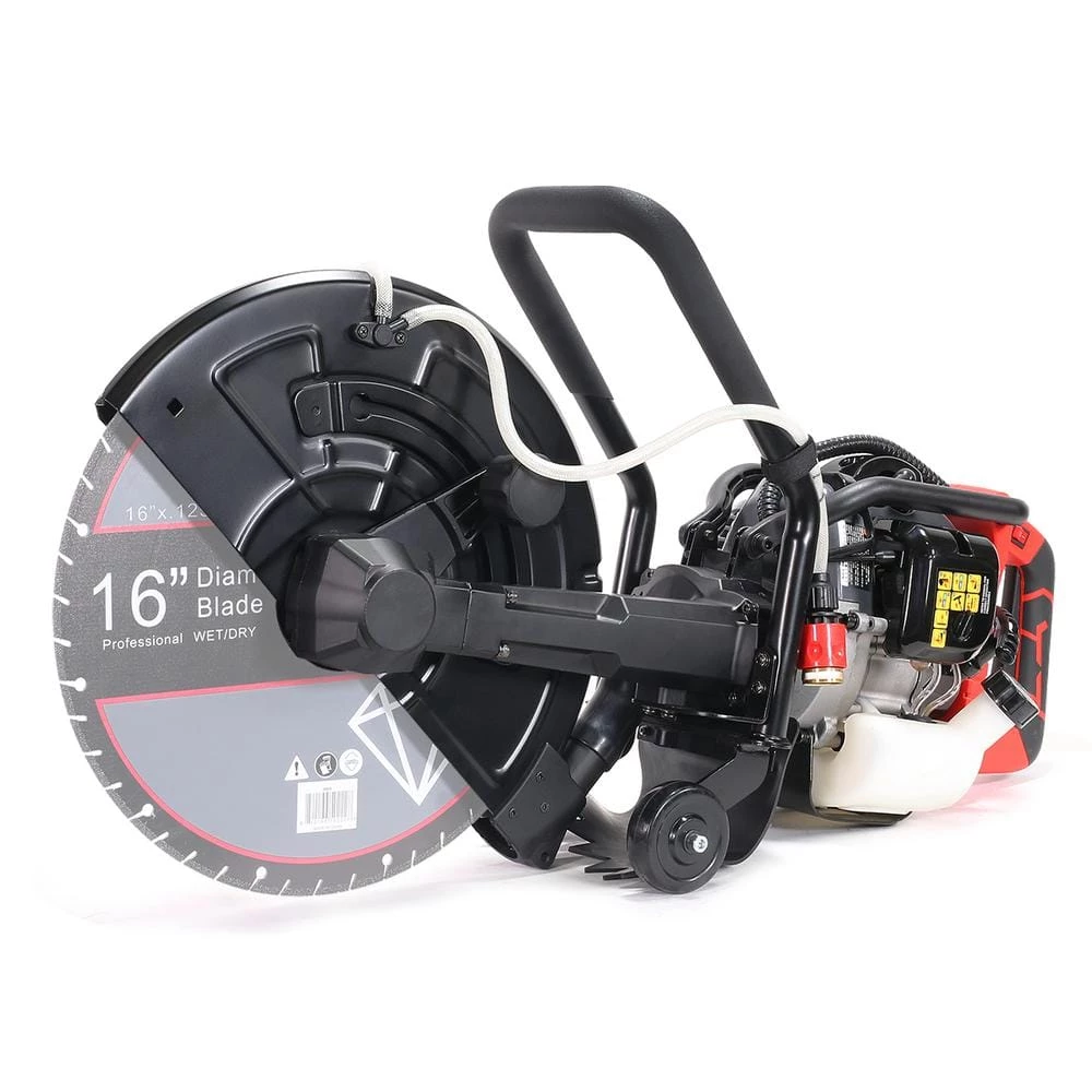 16 in. x 10 in. W Gas-Powered Concrete Cut Off Saw Cutter 52cc 2-Stroke Engine with Guide Roller by XtremepowerUS 1 16 in. x 10 in. W Gas-Powered Concrete Cut Off Saw Cutter 52cc 2-Stroke Engine with Guide Roller by XtremepowerUS