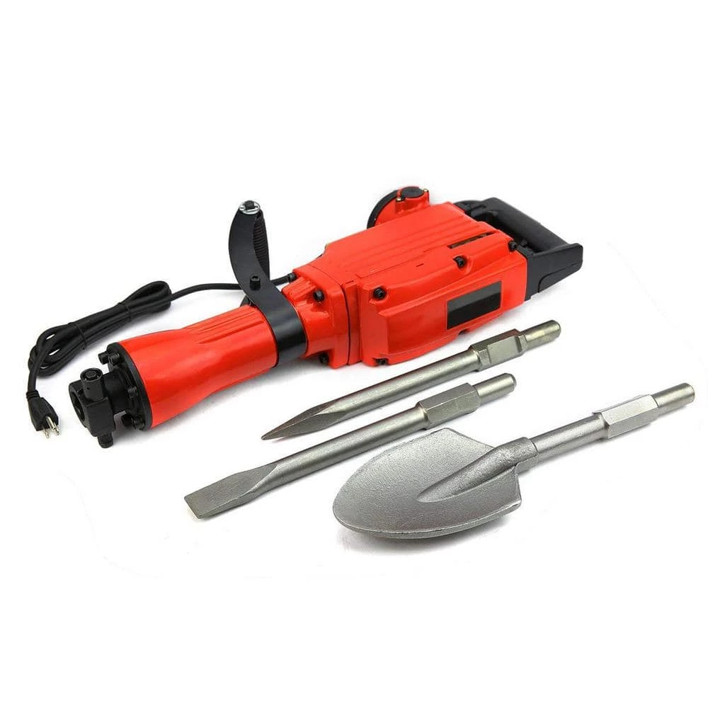 10 in. W 2200-Watt Heavy-Duty Electric Jackhammer Demolition Hammer Concrete Breaker Tool Kit with Full Chisel Bit Set by XtremepowerUS 3 10 in. W 2200-Watt Heavy-Duty Electric Jackhammer Demolition Hammer Concrete Breaker Tool Kit with Full Chisel Bit Set by XtremepowerUS - Image 3