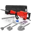 10 in. W 2200-Watt Heavy-Duty Electric Jackhammer Demolition Hammer Concrete Breaker Tool Kit with Full Chisel Bit Set by XtremepowerUS