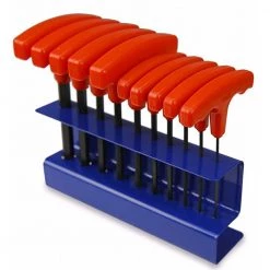 10-Piece MM Metric Size T-Handle Long Hex Key Allen Wrench Hand Tool With Stand by XtremepowerUS